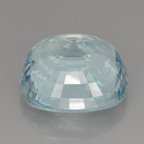 49.00캐럿 천연 라이트 블루 아쿠아마린, 쿠션 컷, 24.2×23.9 mm, VS