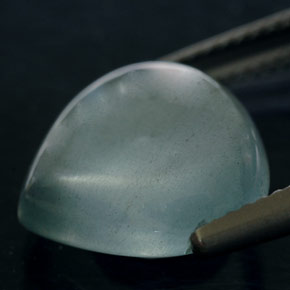 6.17캐럿 천연 라이트 그린 블루 남옥, 투명한, 투명/반투명