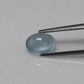 1.86캐럿 천연 라이트 블루 아쿠아마린, 투명한, 9.3×6.8 mm, 투명/반투명