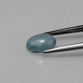 1.86캐럿 천연 라이트 블루 아쿠아마린, 투명한, 9.3×6.8 mm, 투명/반투명