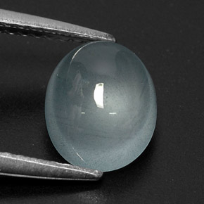 2.12캐럿 천연 라이트 그린 블루 아쿠아마린, 투명한, 8.7×7.2 mm, 투명/반투명
