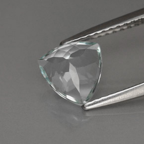 1.08캐럿 천연 라이트 블루 아쿠아마린, 트릴리언, 7.1×7 mm, VS