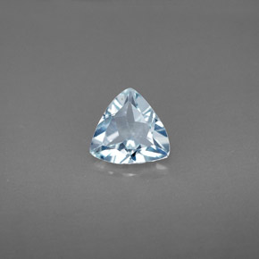 0.81캐럿 천연 라이트 블루 아쿠아마린, 트릴리언, 7.1×7 mm, VVS