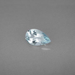 0.69캐럿 천연 라이트 블루 아쿠아마린, 배 모양, 8.1×5 mm, VVS
