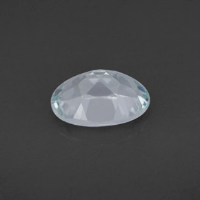 1.10캐럿 천연 라이트 블루 아쿠아마린, 타원형 컷, 8×5.8 mm, VVS-VS