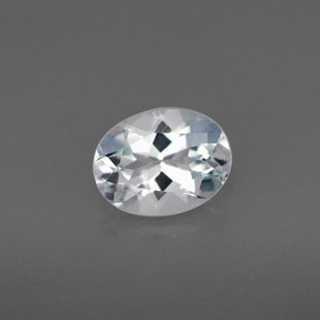 1.13캐럿 천연 라이트 블루 아쿠아마린, 타원형 컷, 8×6.2 mm, VVS