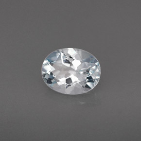 1.13캐럿 천연 라이트 블루 아쿠아마린, 타원형 컷, 8×6.2 mm, VVS
