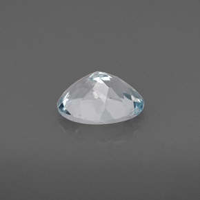1.13캐럿 천연 라이트 블루 아쿠아마린, 타원형 컷, 8×6.2 mm, VVS