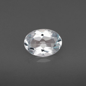 0.95캐럿 천연 라이트 블루 아쿠아마린, 타원형 컷, 8×5.8 mm, VVS-VS