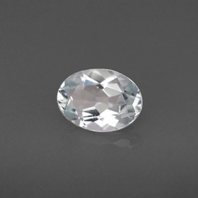 0.95캐럿 천연 라이트 블루 아쿠아마린, 타원형 컷, 8×5.8 mm, VVS-VS