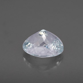 0.91캐럿 천연 라이트 블루 아쿠아마린, 타원형 컷, 6.9×5.4 mm, VS-SI