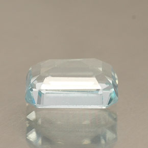 0.94캐럿 천연 라이트 블루 아쿠아마린, 에메랄드 컷, 7.1×5.1 mm, VS