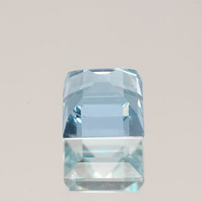 0.61캐럿 천연 라이트 블루 아쿠아마린, 스퀘어, 4.7×4.7 mm, VS