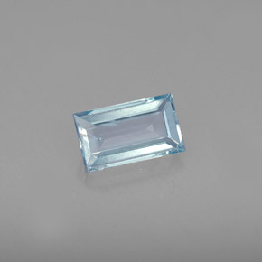 0.68캐럿 천연 라이트 블루 아쿠아마린, 바게트, 7×4.2 mm, VS