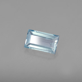 0.68캐럿 천연 라이트 블루 아쿠아마린, 바게트, 7×4.2 mm, VS