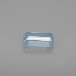 0.68캐럿 천연 라이트 블루 아쿠아마린, 바게트, 7×4.2 mm, VS