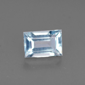 0.61캐럿 천연 라이트 블루 아쿠아마린, 바게트, 6.1×4.1 mm, VS