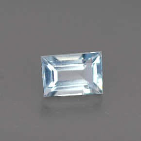0.61캐럿 천연 라이트 블루 아쿠아마린, 바게트, 6.1×4.1 mm, VS