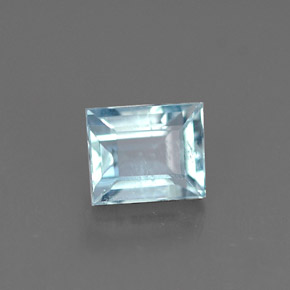 0.53캐럿 천연 라이트 블루 아쿠아마린, 멋진 모양, 5.1×4.1 mm, VS-SI