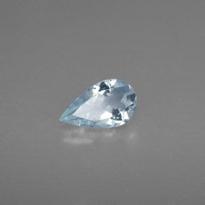 0.66캐럿 천연 라이트 블루 아쿠아마린, 배 모양, 8.1×4.9 mm, VS