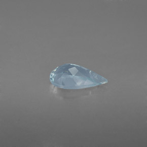 0.66캐럿 천연 라이트 블루 아쿠아마린, 배 모양, 8.1×4.9 mm, VS