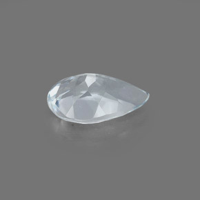 0.72캐럿 천연 라이트 블루 아쿠아마린, 배 모양, 7.9×5.1 mm, VVS-VS