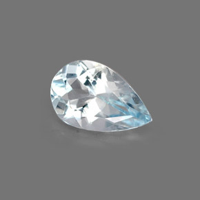 0.68캐럿 천연 라이트 블루 아쿠아마린, 배 모양, 7.9×5 mm, VVS-VS