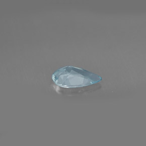 0.54캐럿 천연 라이트 블루 아쿠아마린, 배 모양, 7.9×4.9 mm, VVS-VS