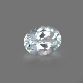 1.27캐럿 천연 라이트 블루 아쿠아마린, 타원형 컷, 8.1×6.1 mm, VVS