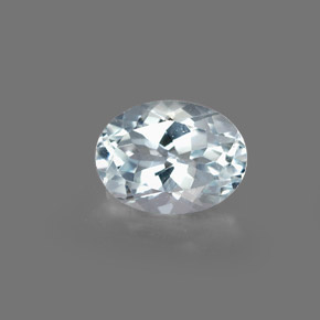 1.27캐럿 천연 라이트 블루 아쿠아마린, 타원형 컷, 8.1×6.1 mm, VVS