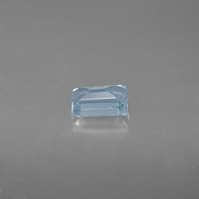 0.56캐럿 천연 라이트 블루 아쿠아마린, 바게트, 4.1×4.1 mm, VVS-VS