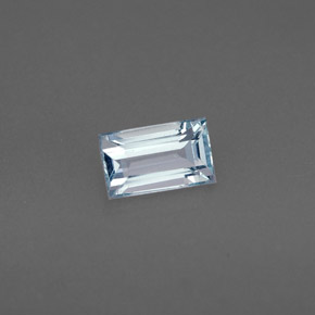 0.51캐럿 천연 라이트 블루 아쿠아마린, 바게트, 6×3.6 mm, VVS-VS
