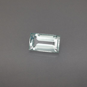 0.66캐럿 천연 라이트 블루 아쿠아마린, 바게트, 7×4 mm, VS