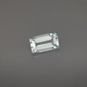 0.66캐럿 천연 라이트 블루 아쿠아마린, 바게트, 7×4 mm, VS