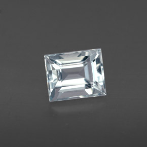 0.84캐럿 천연 라이트 블루 아쿠아마린, 바게트, 6×4.9 mm, VS