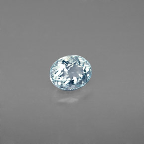 0.68캐럿 천연 라이트 블루 그린 아쿠아마린, 타원형 컷, 6.2×4.9 mm, VVS