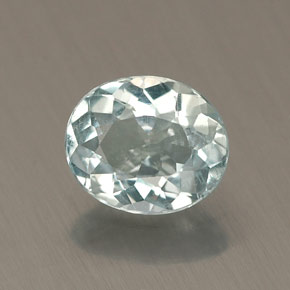 0.60캐럿 천연 라이트 그린 블루 아쿠아마린, 타원형 컷, 6.5×5.5 mm, VVS-VS