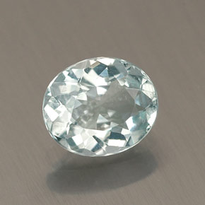 0.60캐럿 천연 라이트 그린 블루 아쿠아마린, 타원형 컷, 6.5×5.5 mm, VVS-VS