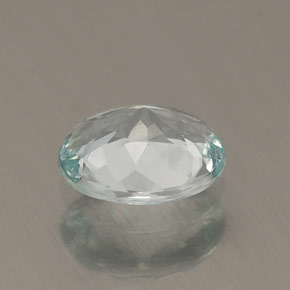 0.60캐럿 천연 라이트 그린 블루 아쿠아마린, 타원형 컷, 6.5×5.5 mm, VVS-VS