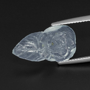 5.65캐럿 천연 라이트 블루 아쿠아마린, 멋진 모양, 19.4×10.8 mm, 투명한