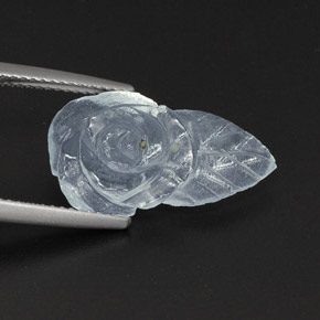 5.65캐럿 천연 라이트 블루 아쿠아마린, 멋진 모양, 19.4×10.8 mm, 투명한