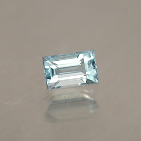 0.30캐럿 천연 라이트 블루 아쿠아마린, 바게트, 4.9×3.1 mm, VVS