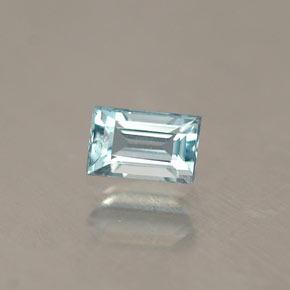0.30캐럿 천연 라이트 블루 아쿠아마린, 바게트, 4.9×3.1 mm, VVS