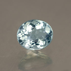 0.69캐럿 천연 라이트 그린 블루 아쿠아마린, 타원형 컷, 6.5×5.3 mm, VVS-VS