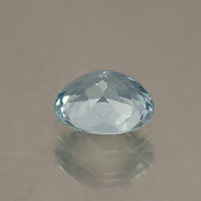 0.69캐럿 천연 라이트 그린 블루 아쿠아마린, 타원형 컷, 6.5×5.3 mm, VVS-VS