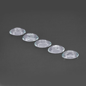 캐럿 천연 라이트 블루 아쿠아마린 보석, 타원형 컷, 5×3.1 mm, VVS-VS