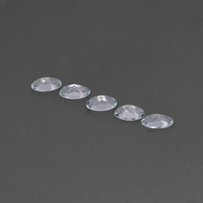 캐럿 천연 라이트 블루 아쿠아마린 보석, 타원형 컷, 4.9×3 mm, VVS