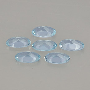 캐럿 천연 라이트 블루 아쿠아마린 보석, 타원형 컷, 5×3.1 mm, VVS-VS
