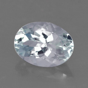 1.08캐럿 천연 라이트 블루 아쿠아마린, 타원형 컷, 8×6 mm, VVS