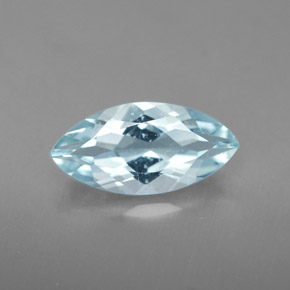 1.55캐럿 천연 라이트 블루 아쿠아마린, 마퀴즈, 12.2×6 mm, VVS-VS